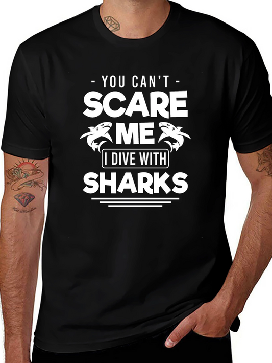 Camiseta Divertida Buceo Tiburones - No Me Asustan