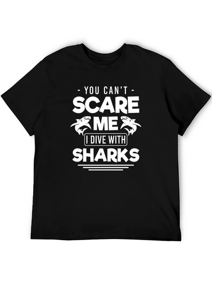 Camiseta Divertida Buceo Tiburones - No Me Asustan