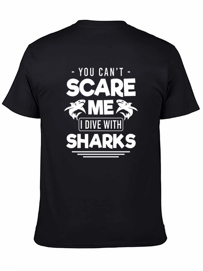 Camiseta Divertida Buceo Tiburones - No Me Asustan