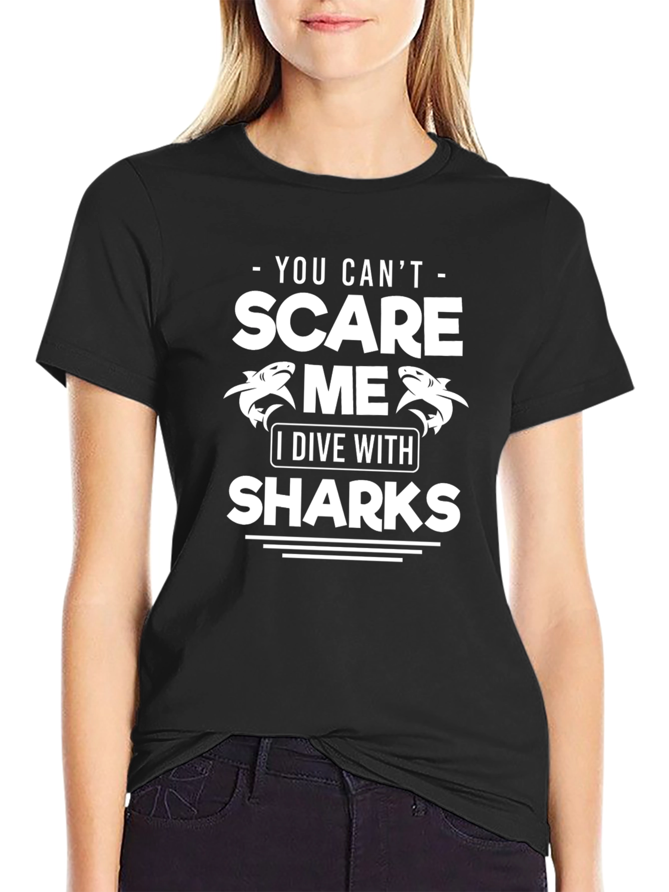 Camiseta Divertida Buceo Tiburones - No Me Asustan