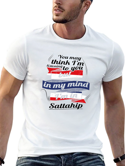 Camiseta Hombre Negra Sattahip Divertida