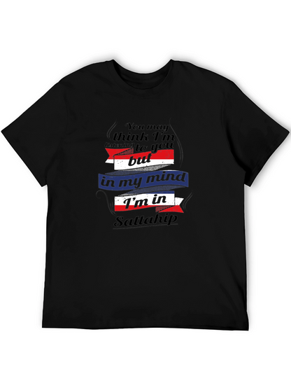 Camiseta Hombre Negra Sattahip Divertida