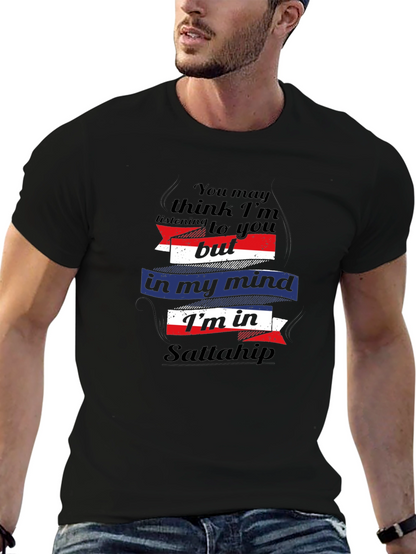 Camiseta Hombre Negra Sattahip Divertida