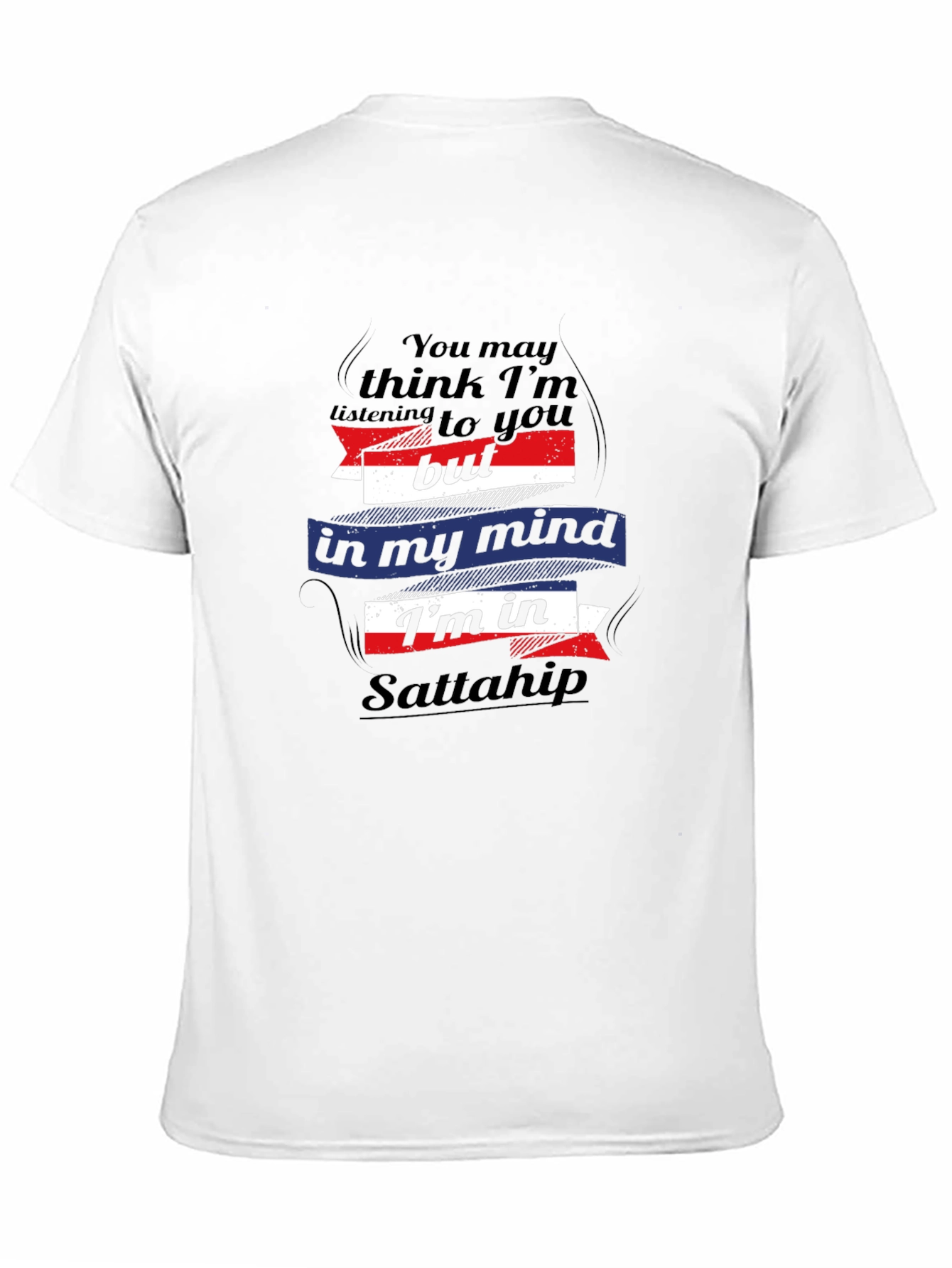 Camiseta Hombre Negra Sattahip Divertida