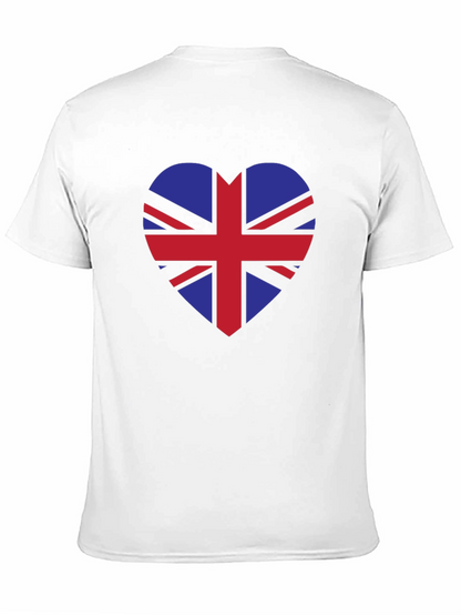 Camiseta Negra con Corazón Bandera Británica