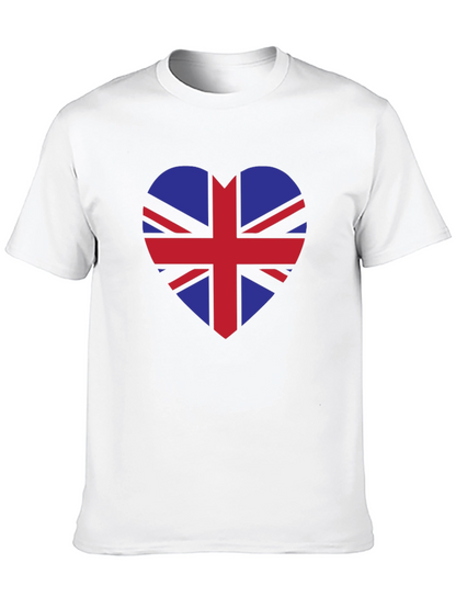 Camiseta Negra con Corazón Bandera Británica