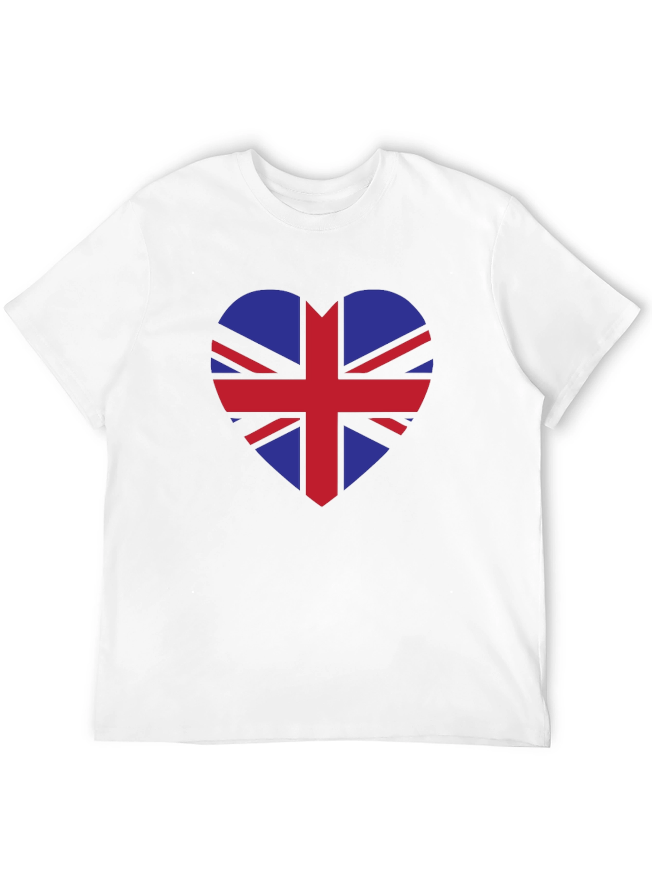 Camiseta Negra con Corazón Bandera Británica