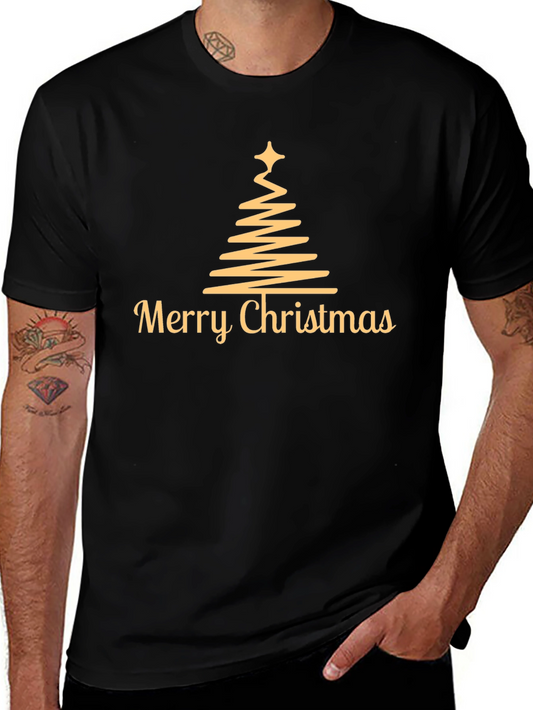 Camiseta Navideña Hombre - Diseño Árbol de Navidad