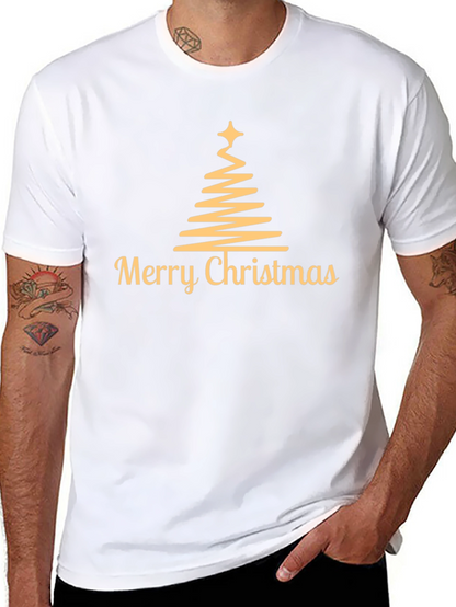 Camiseta Navideña Hombre - Diseño Árbol de Navidad