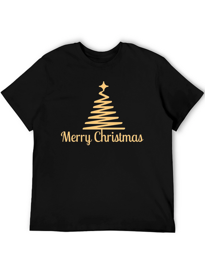 Camiseta Navideña Hombre - Diseño Árbol de Navidad