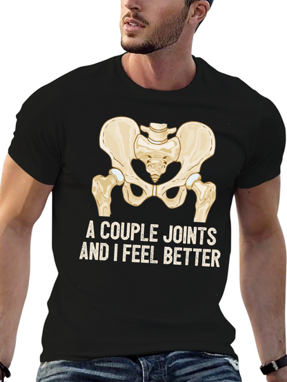 Camiseta Negra con Diseño de Pelvis y Humor