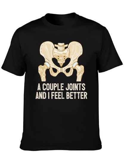Camiseta Negra con Diseño de Pelvis y Humor