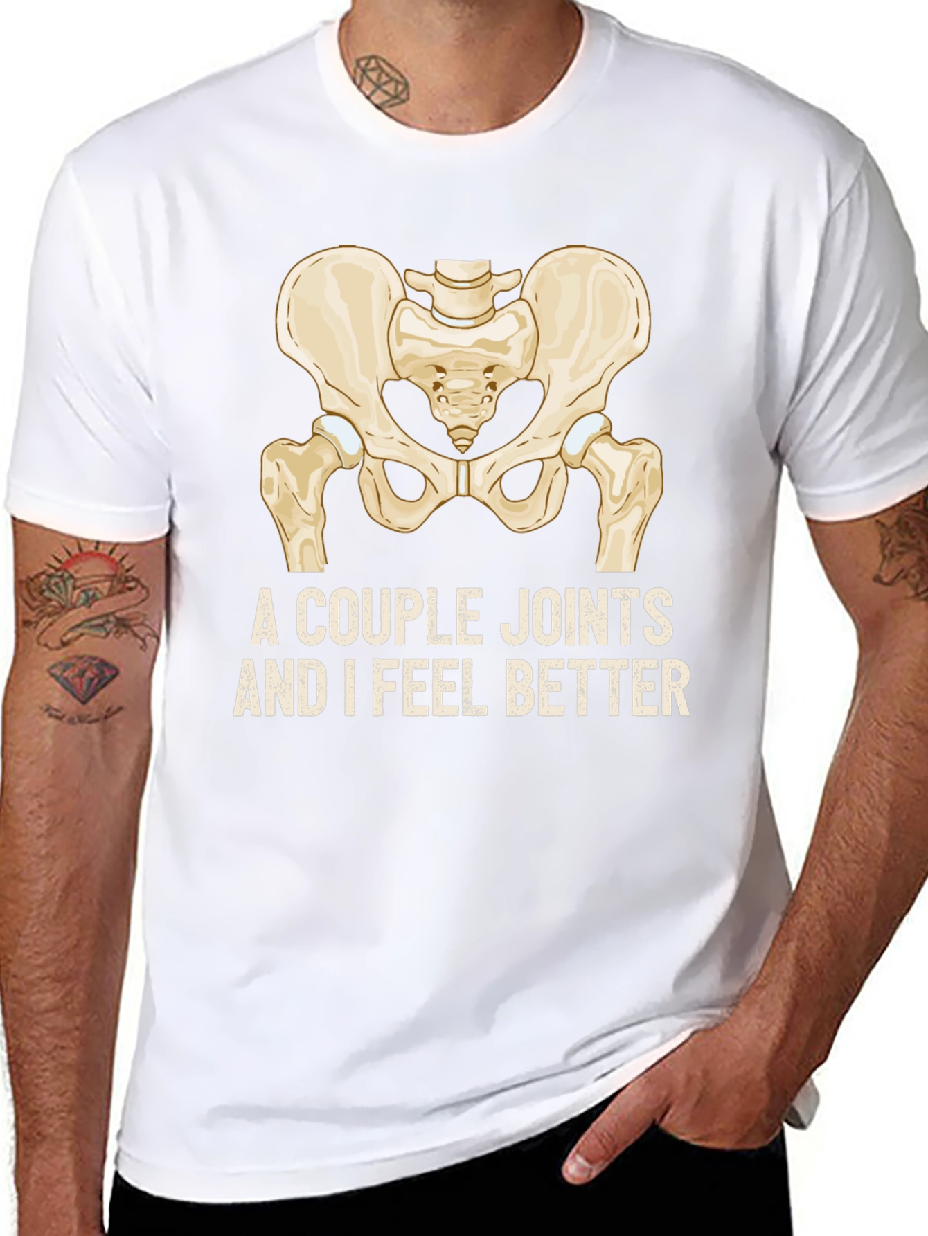Camiseta Negra con Diseño de Pelvis y Humor