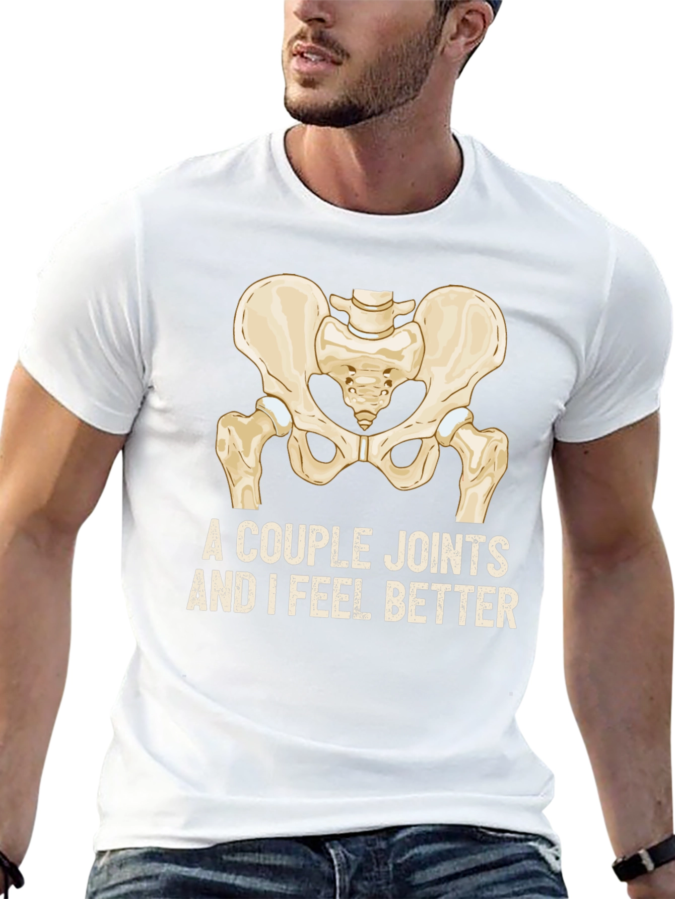 Camiseta Negra con Diseño de Pelvis y Humor