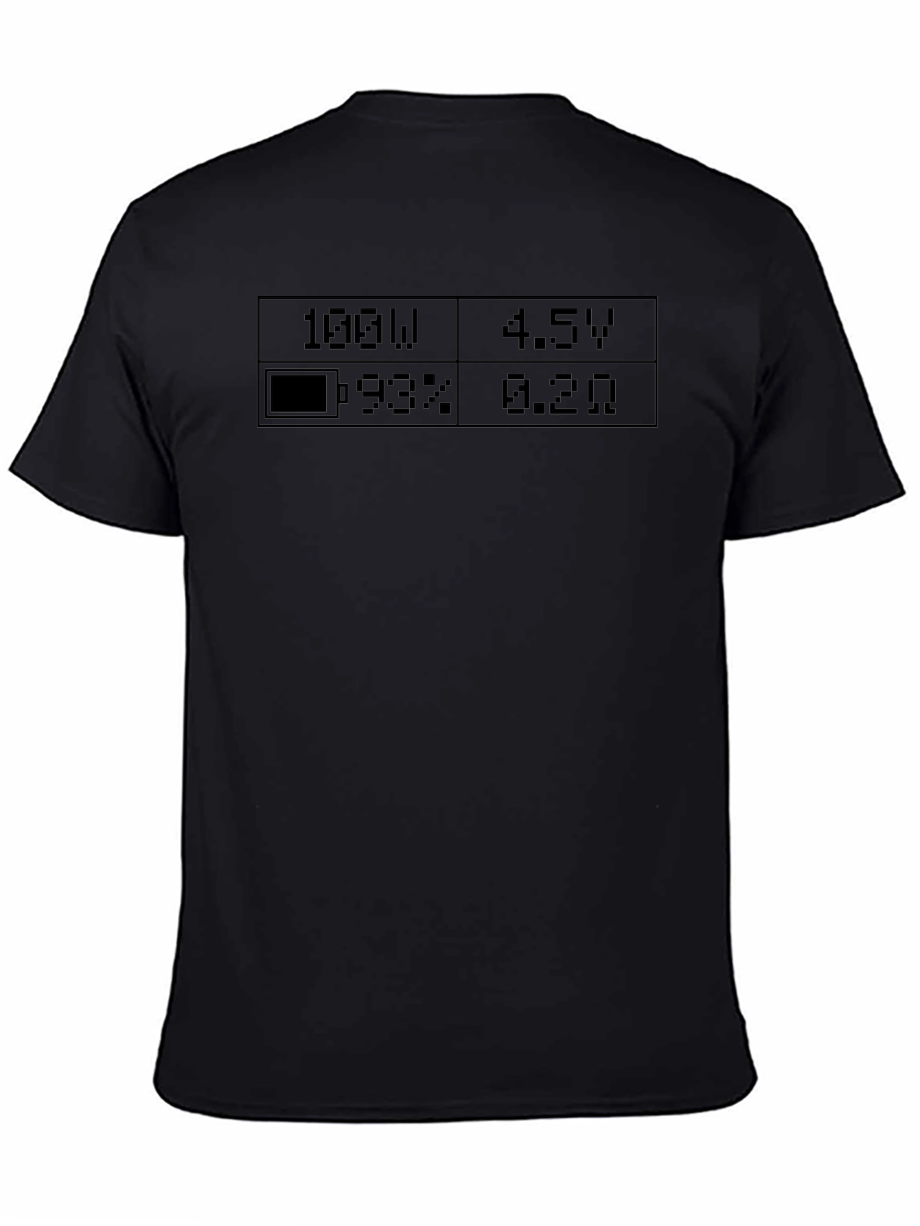Camiseta Negra con Diseño Electrónico