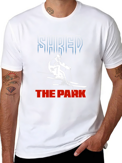 Camiseta Negra Shred the Park Esquí