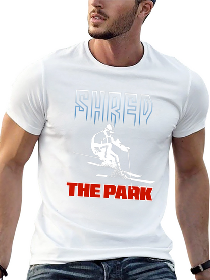 Camiseta Negra Shred the Park Esquí