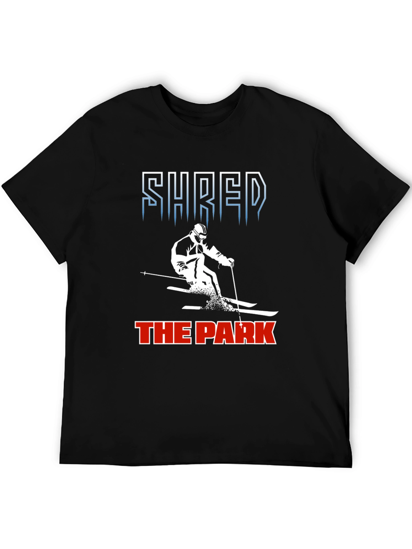 Camiseta Negra Shred the Park Esquí