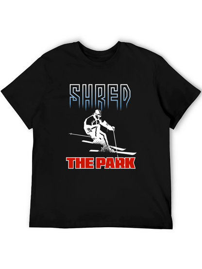 Camiseta Negra Shred the Park Esquí