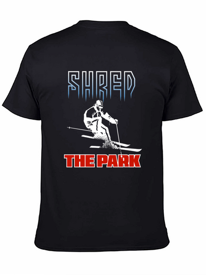 Camiseta Negra Shred the Park Esquí