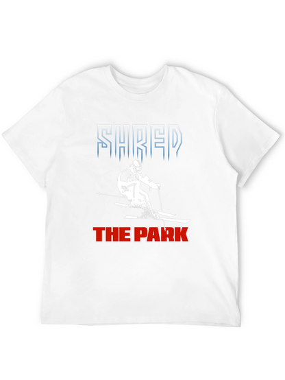 Camiseta Negra Shred the Park Esquí