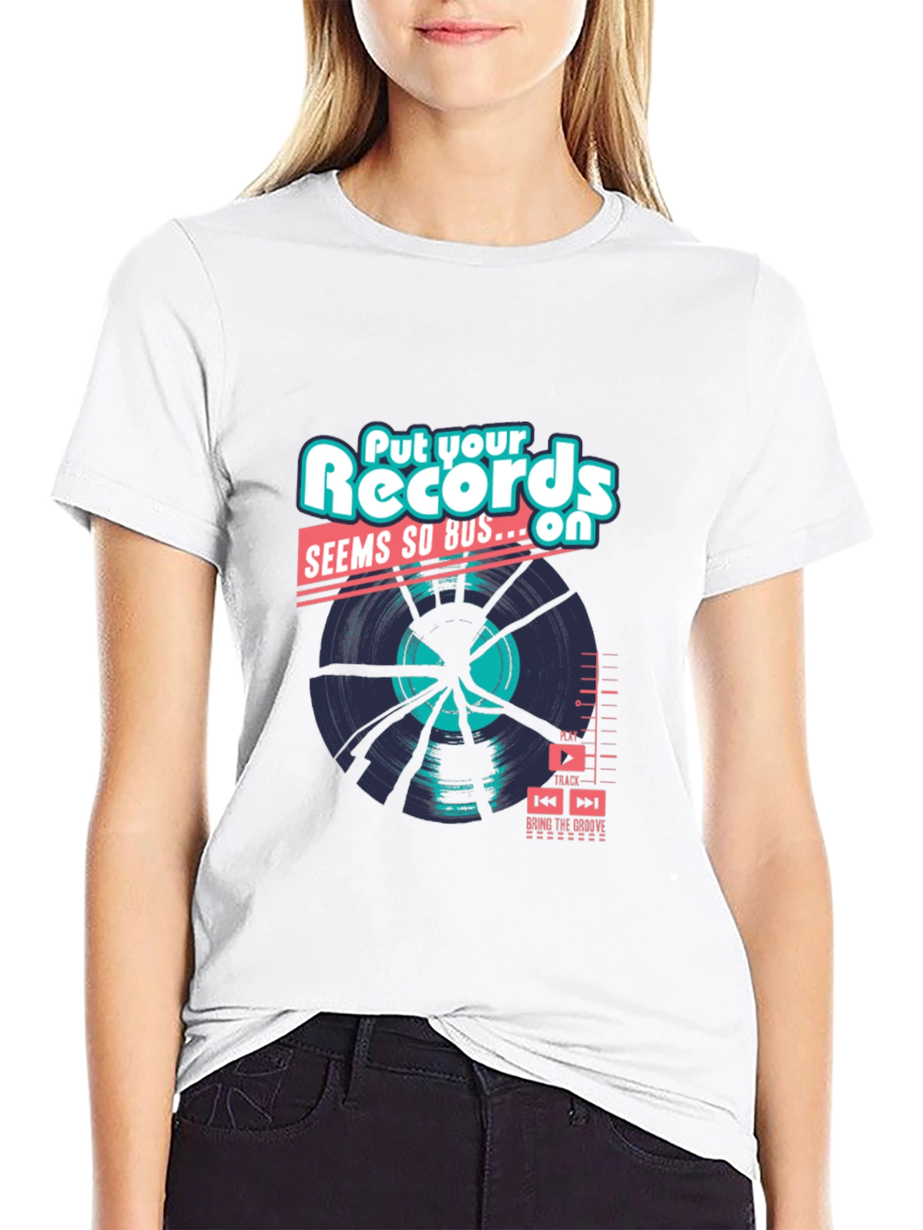 Camiseta Negra: Records Seems So Bus...On