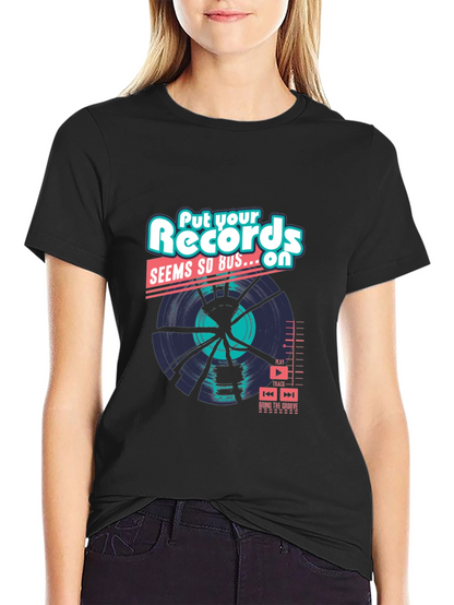 Camiseta Negra: Records Seems So Bus...On