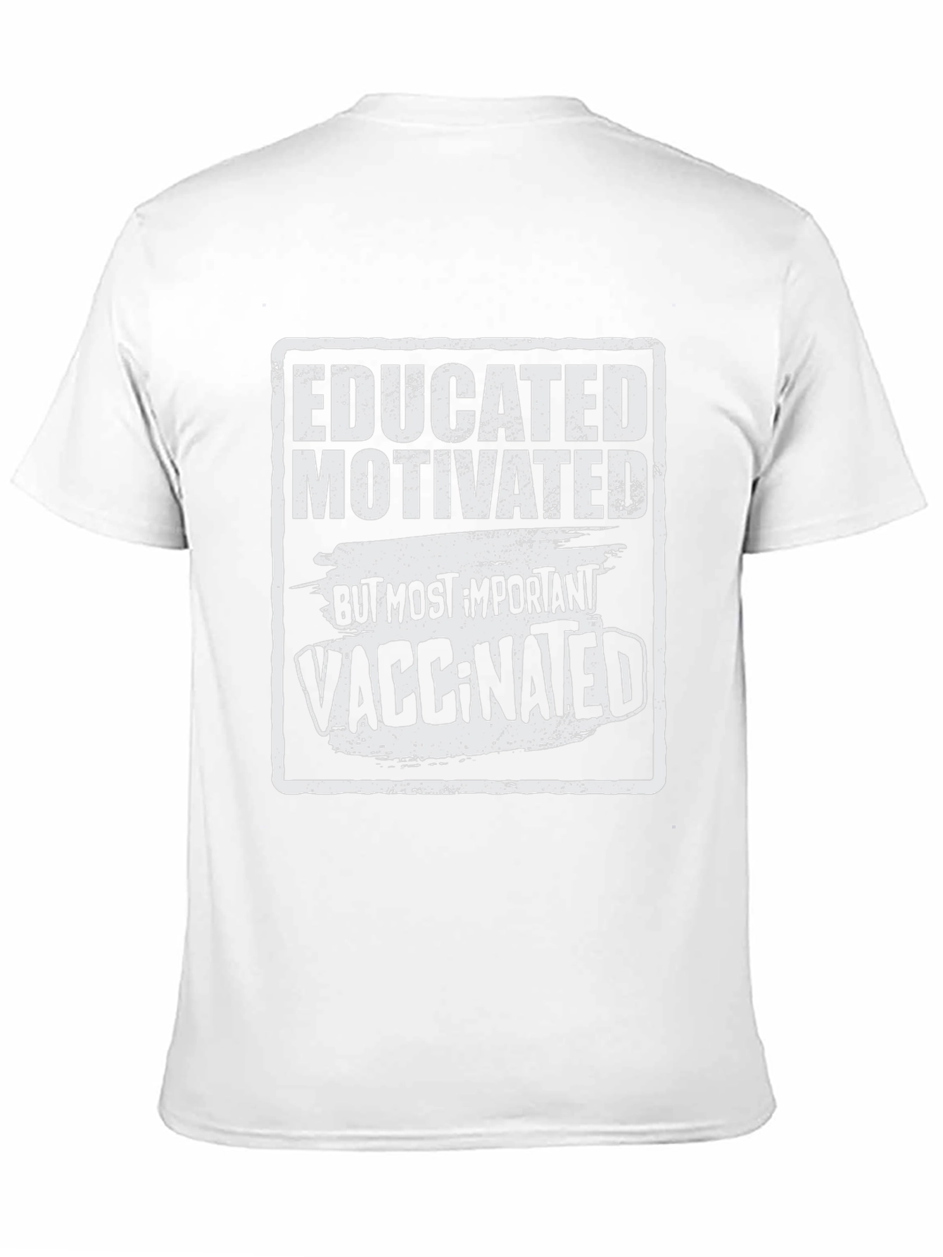 Camiseta Negra: Educado Motivado y Vacunado