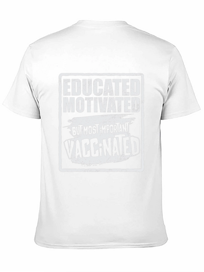 Camiseta Negra: Educado Motivado y Vacunado