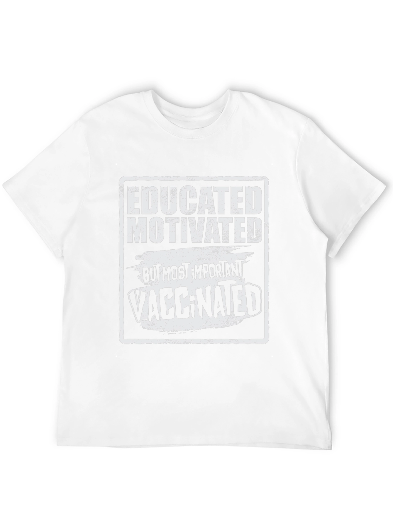 Camiseta Negra: Educado Motivado y Vacunado