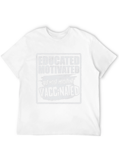 Camiseta Negra: Educado Motivado y Vacunado
