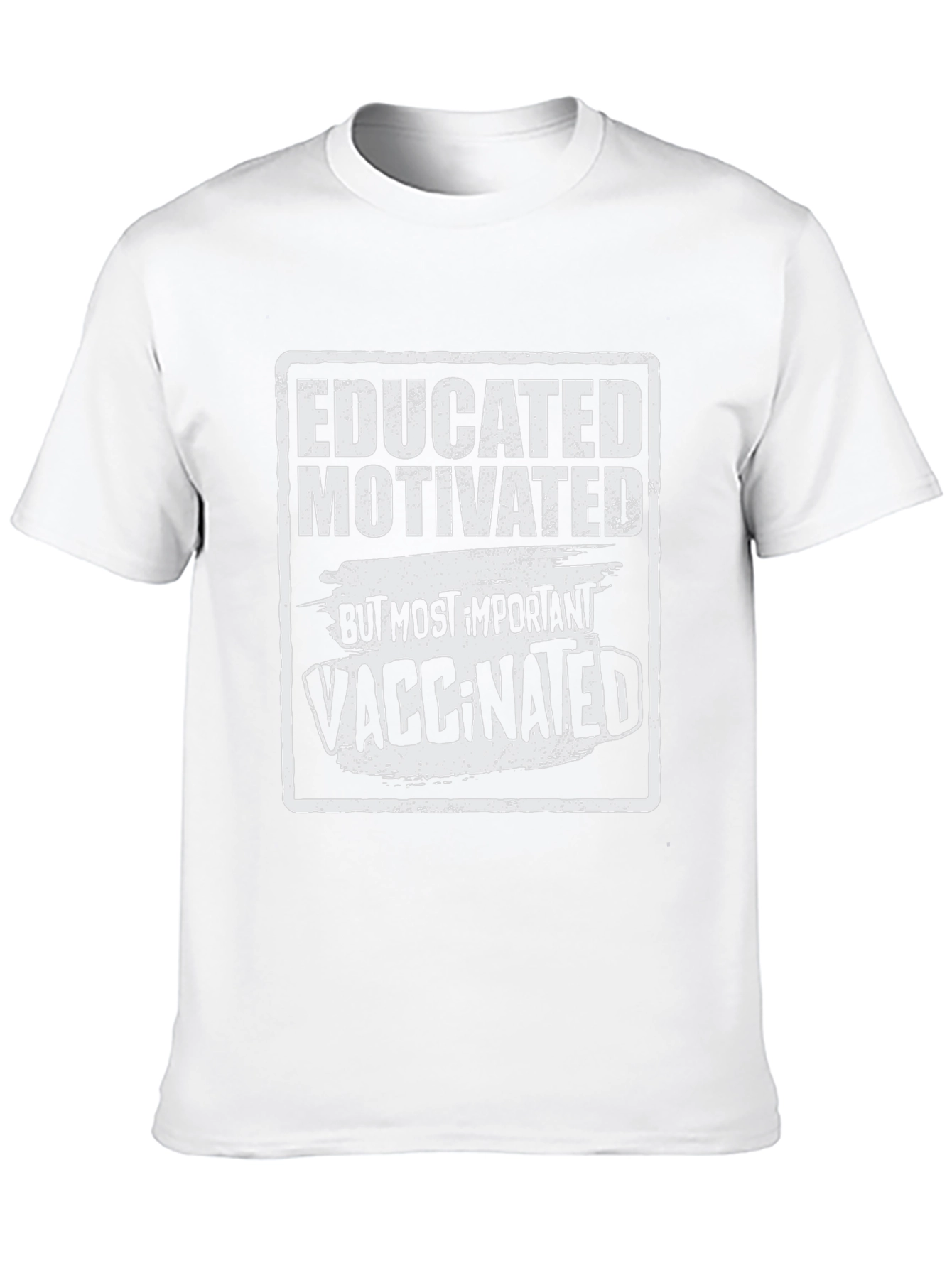 Camiseta Negra: Educado Motivado y Vacunado