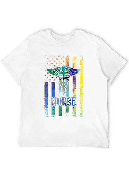 Camiseta Negra Nurse Estilo Americano