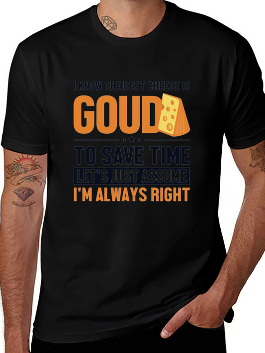Camiseta Negra Gouda: Divertida y Cómoda