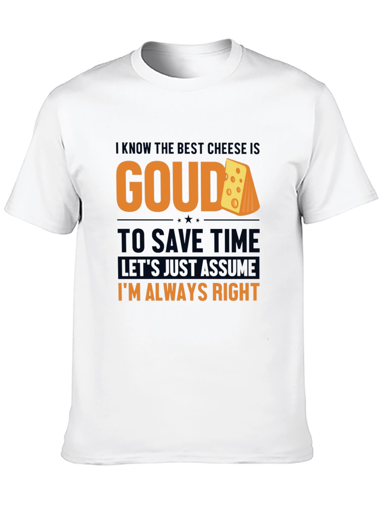 Camiseta Negra Gouda: Divertida y Cómoda
