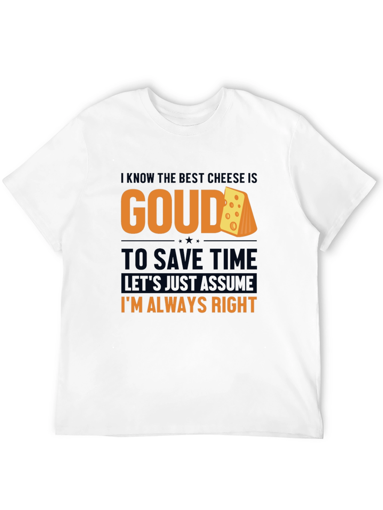 Camiseta Negra Gouda: Divertida y Cómoda