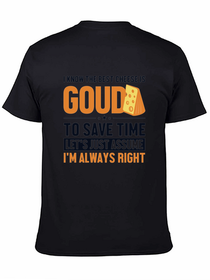 Camiseta Negra Gouda: Divertida y Cómoda