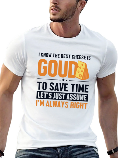Camiseta Negra Gouda: Divertida y Cómoda