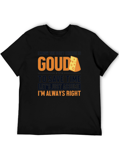 Camiseta Negra Gouda: Divertida y Cómoda