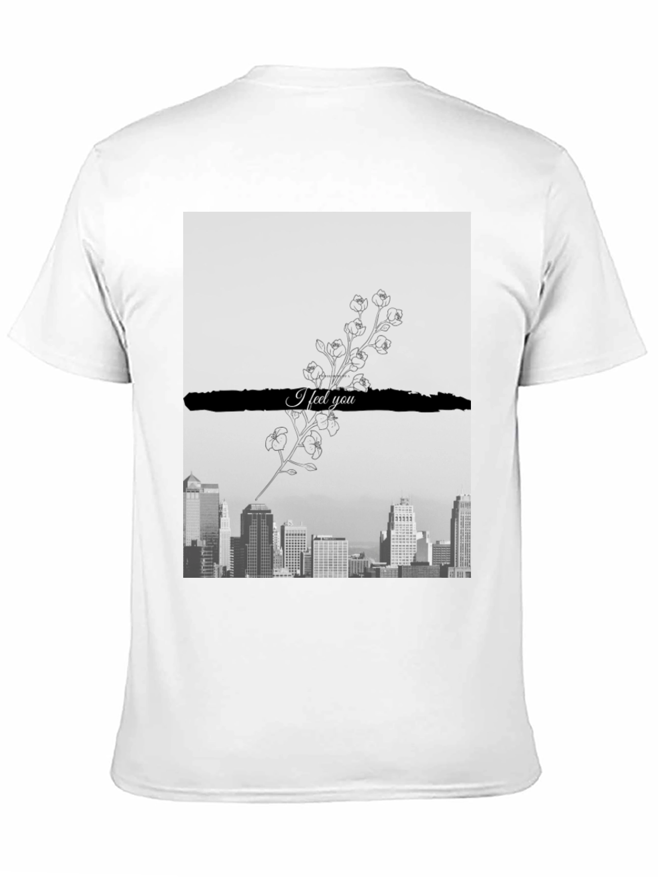 Camiseta Hombre: Ciudad y Flores I Feel You