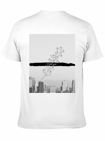 Camiseta Hombre: Ciudad y Flores I Feel You