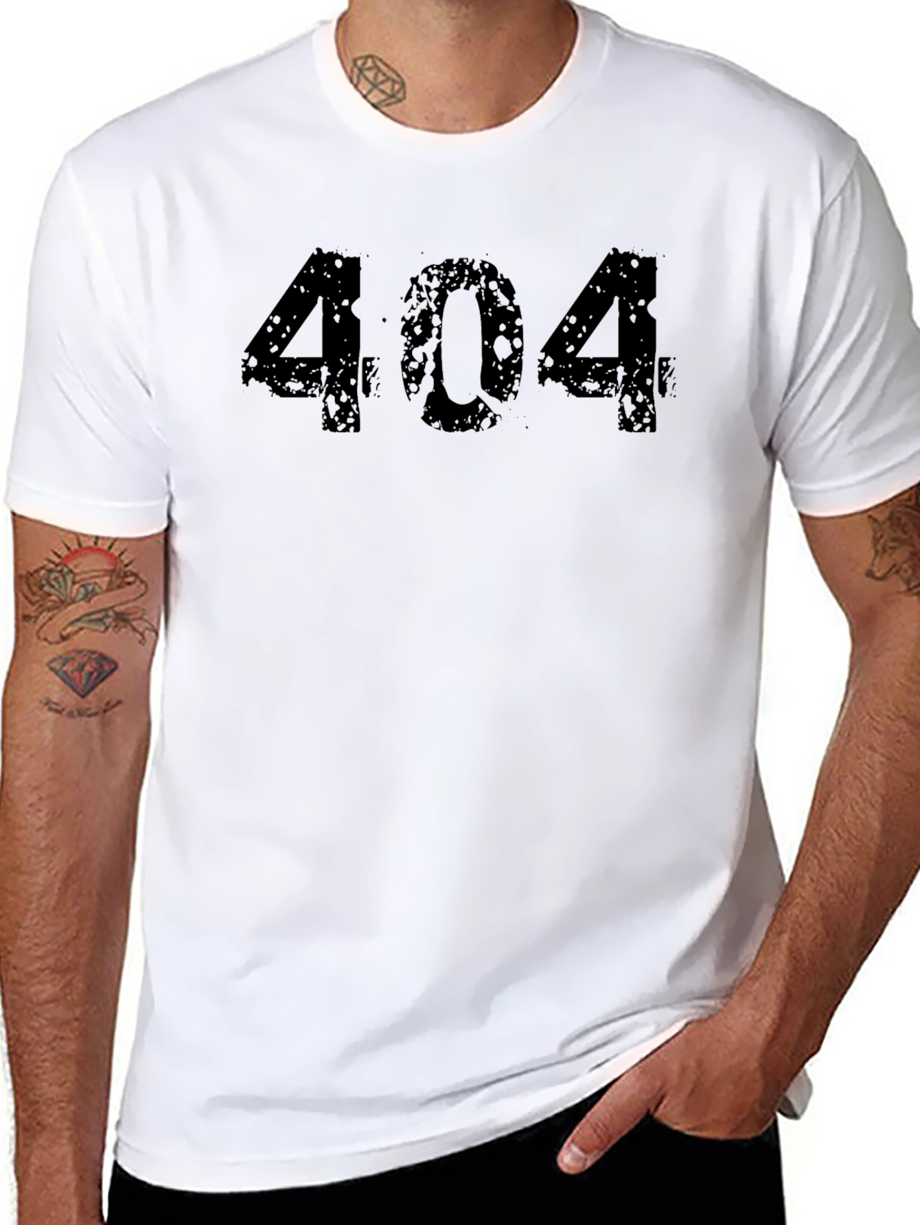 Camiseta Negra 404 Error Casual