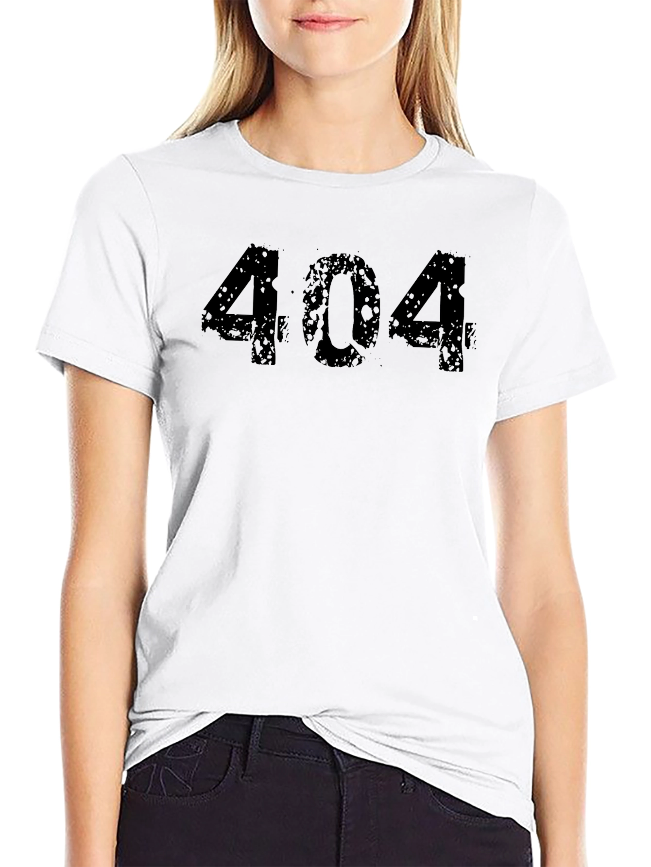 Camiseta Negra 404 Error Casual