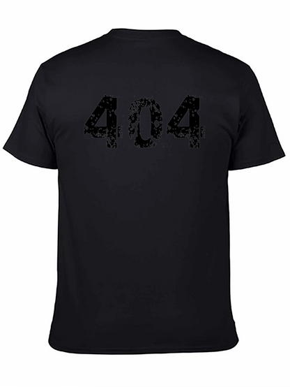 Camiseta Negra 404 Error Casual