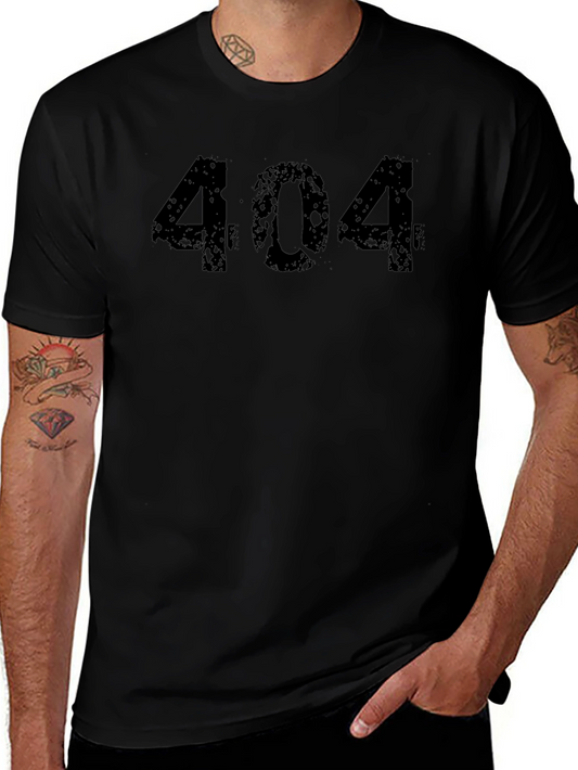 Camiseta Negra 404 Error Casual