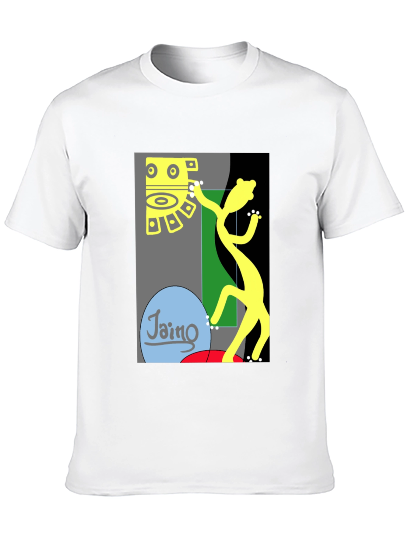 Camiseta Negra con Diseño Abstracto de Arte Moderno