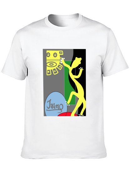 Camiseta Negra con Diseño Abstracto de Arte Moderno