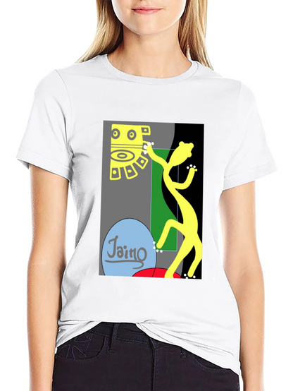 Camiseta Negra con Diseño Abstracto de Arte Moderno