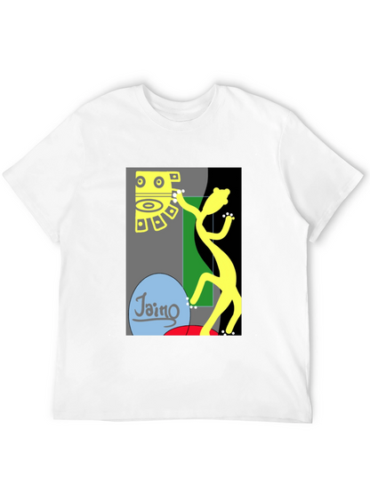 Camiseta Negra con Diseño Abstracto de Arte Moderno