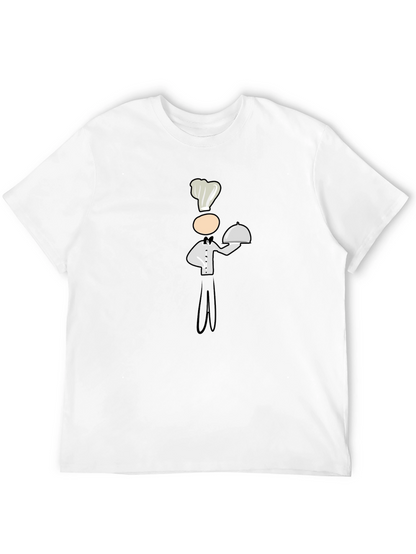 Camiseta Negra con Diseño de Chef Divertido